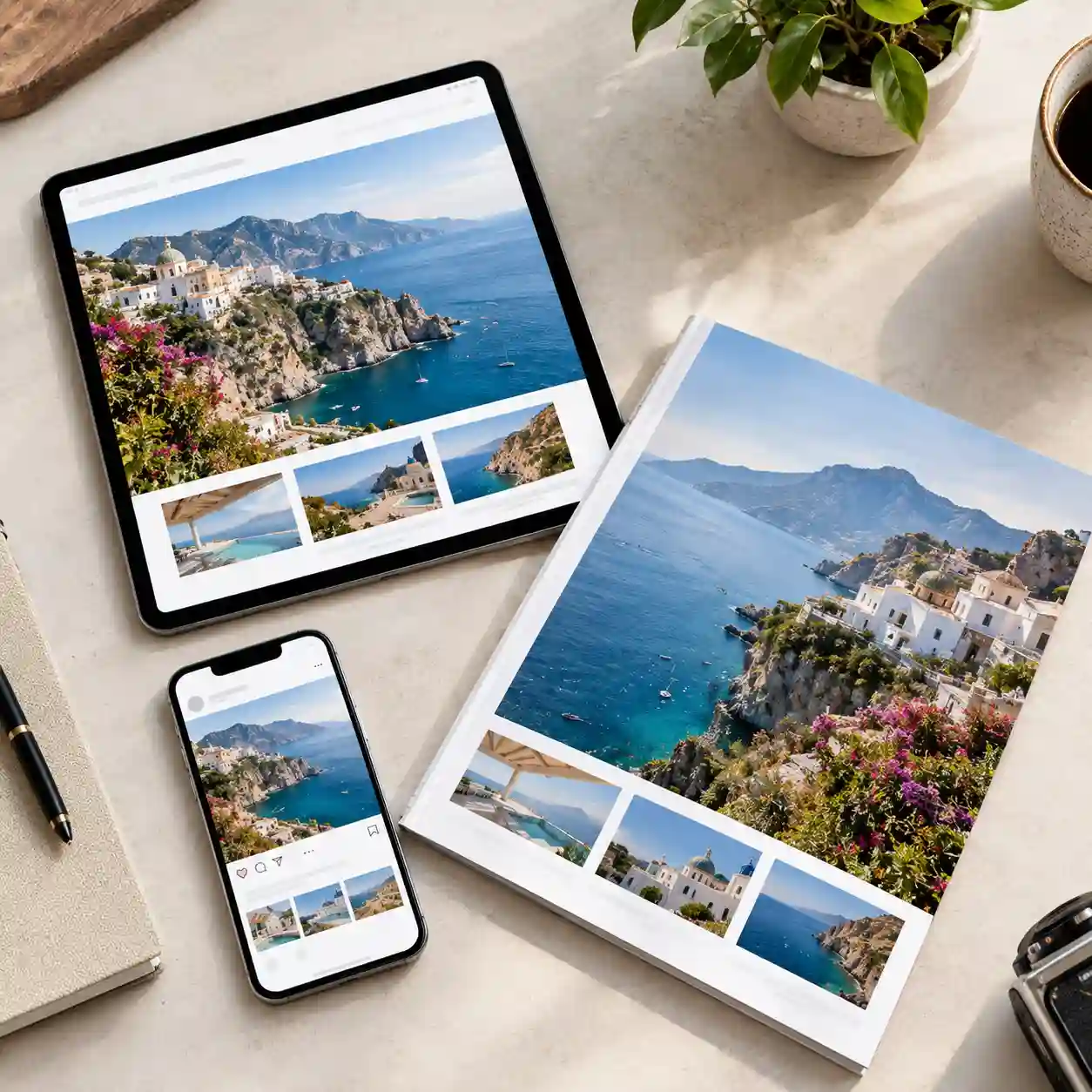Contenido editorial adaptado a revista digital, tablet, smartphone y publicación impresa