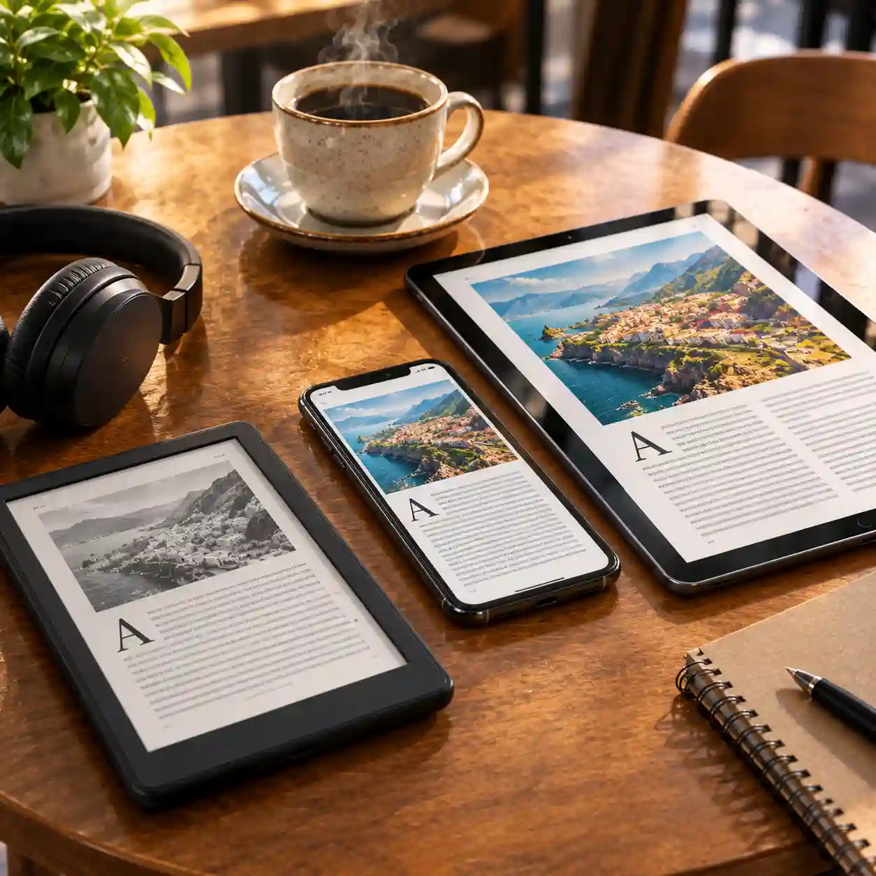 Libro digital ePub en lector electrónico, tablet y smartphone